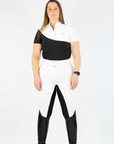 Competition Hybrid Tights- Snow White and Black Seat