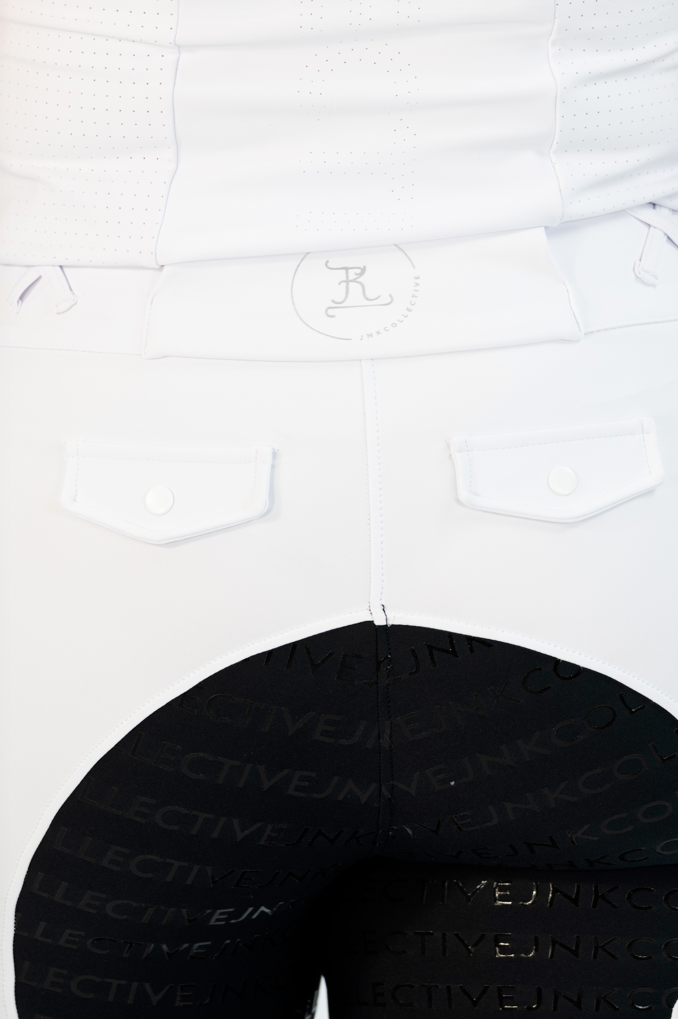 Competition Hybrid Tights- Snow White and Black Seat