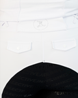 Competition Hybrid Tights- Snow White and Black Seat
