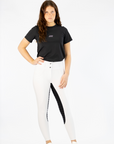 Competition Hybrid Tights- Snow White and Black Seat