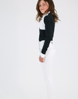 Elite Competition Long Sleeve- Snow White and Black