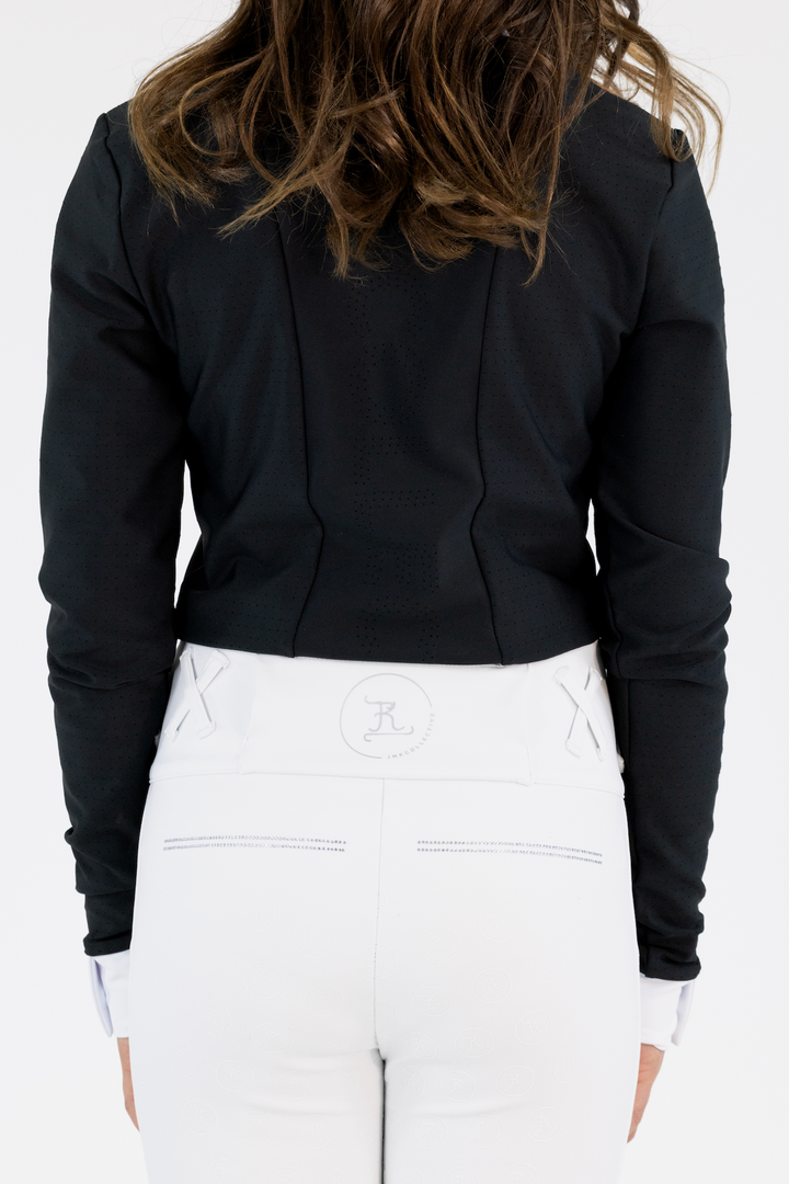 Elite Competition Long Sleeve- Snow White and Black