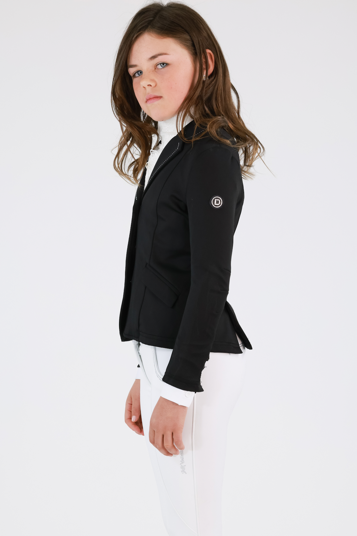 Elite Competition Long Sleeve- Snow White and Black