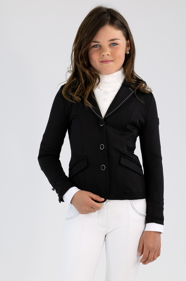 Elite Competition Long Sleeve- Snow White and Black