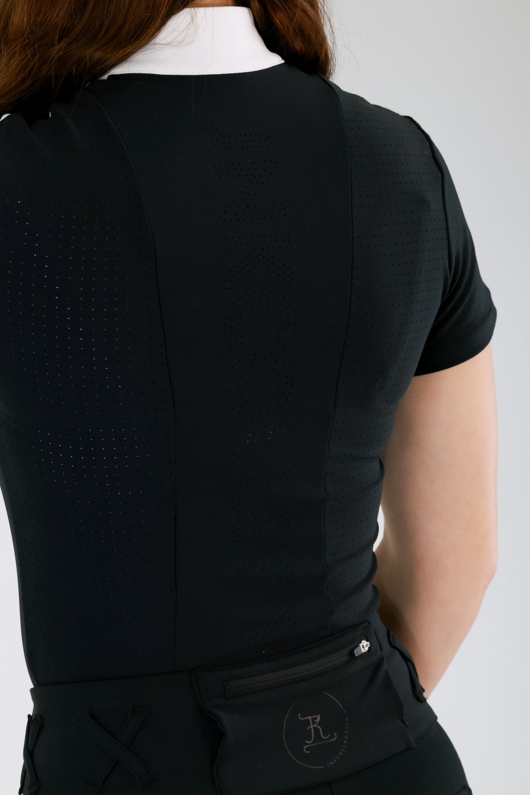 Elite Short Sleeve-Snow White and Black