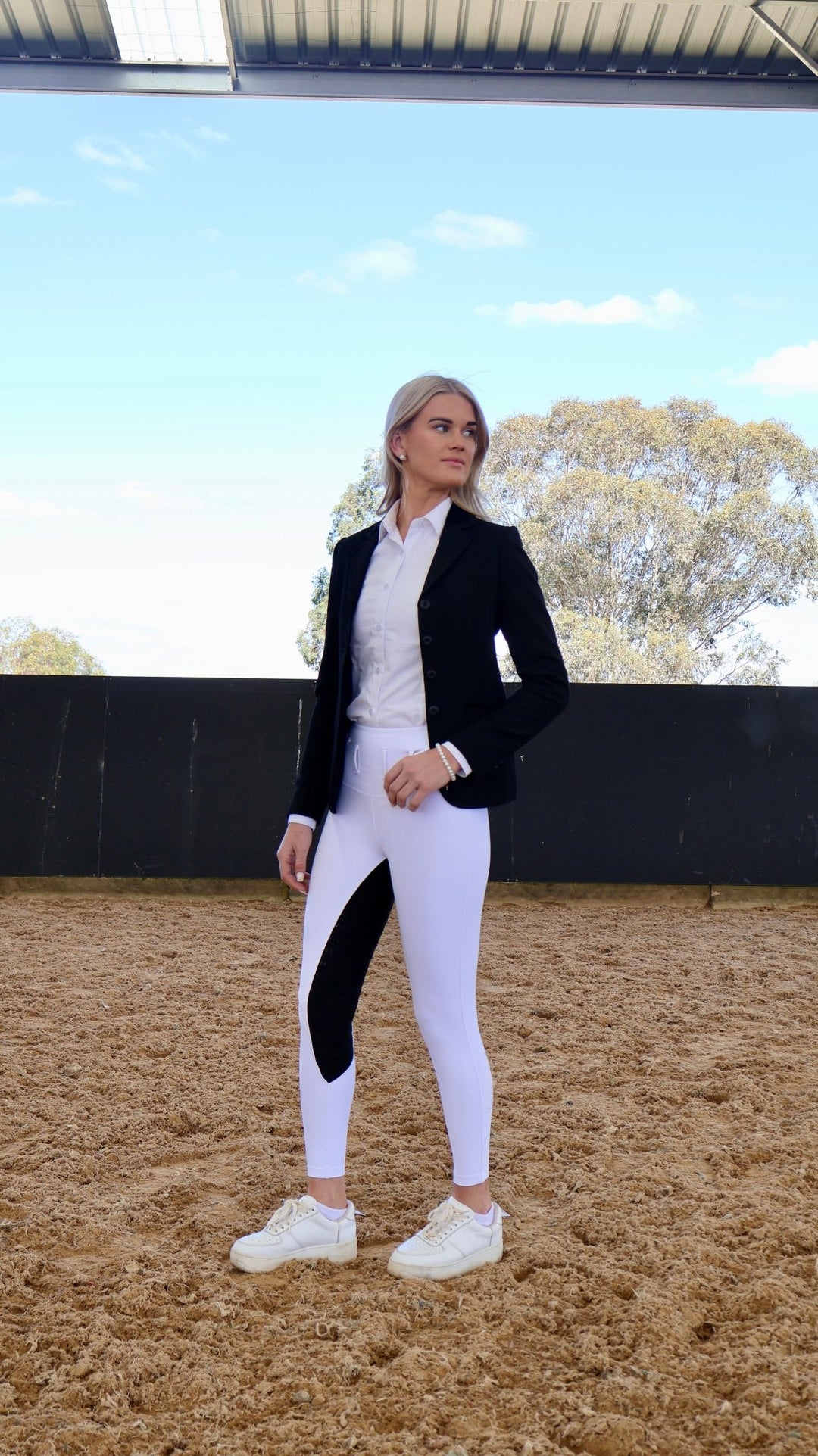Competition Tights- Snow White/ Black Seat - JnK Collective